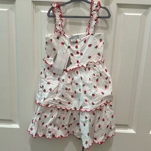 Stella McCartney Kids NWT Size 4 Strawberry Tiered Dress